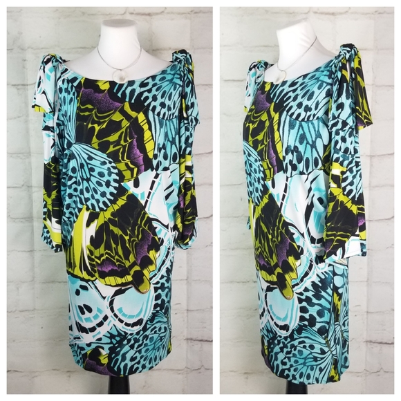 Patchington M Butterfly Cut-Out Sleeve Mini Dress - Picture 4 of 9